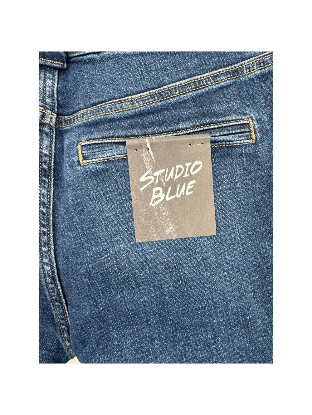 Studio Blue Womens Flat Front Denim High Rise Jeans Pocket Size 27 Blue NWT - Picture 4 of 5